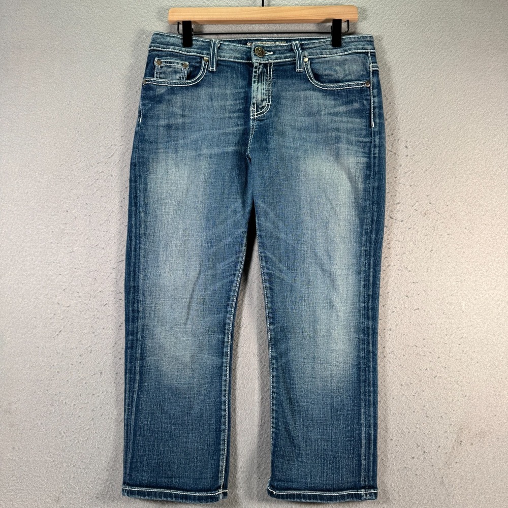 BKE Taylor Cropped Jeans Womens 29 Blue Lightwash Denim Comfort Stretch Trendy
